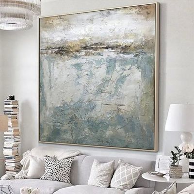 Framed Large Gallery Luxury Abstract Hand Painted Large Wall Art Canvas Living Room Oil Painting