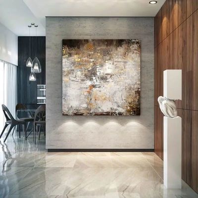 Original Hand Painted Landscape Abstract Oil Painting On Canvas Modern Custom Design