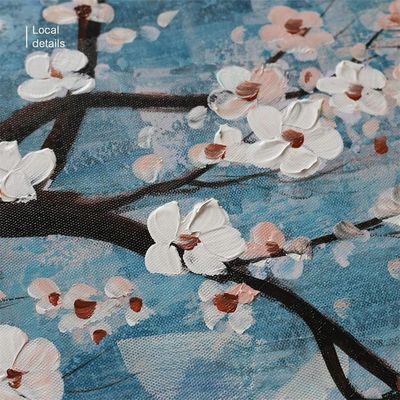 3 Pieces of Floral Modern Landscape Wall Decoration Hand Painted Flower Oil Canvas Materials Canvas Oil and Canvas