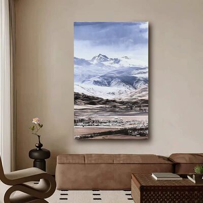 Mountain landscape art Printed Oil Painting Colorful Mountain Abstract Art