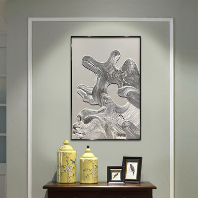 Modern 3D Abstract Relief Hand Painted Oil Painting on Canvas Wall Art with Customized Size