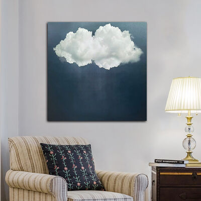 Modern Abstract Style Hand Painted Oil Painting Nature-Inspired Cloud Canvas Wall Art Customized Size