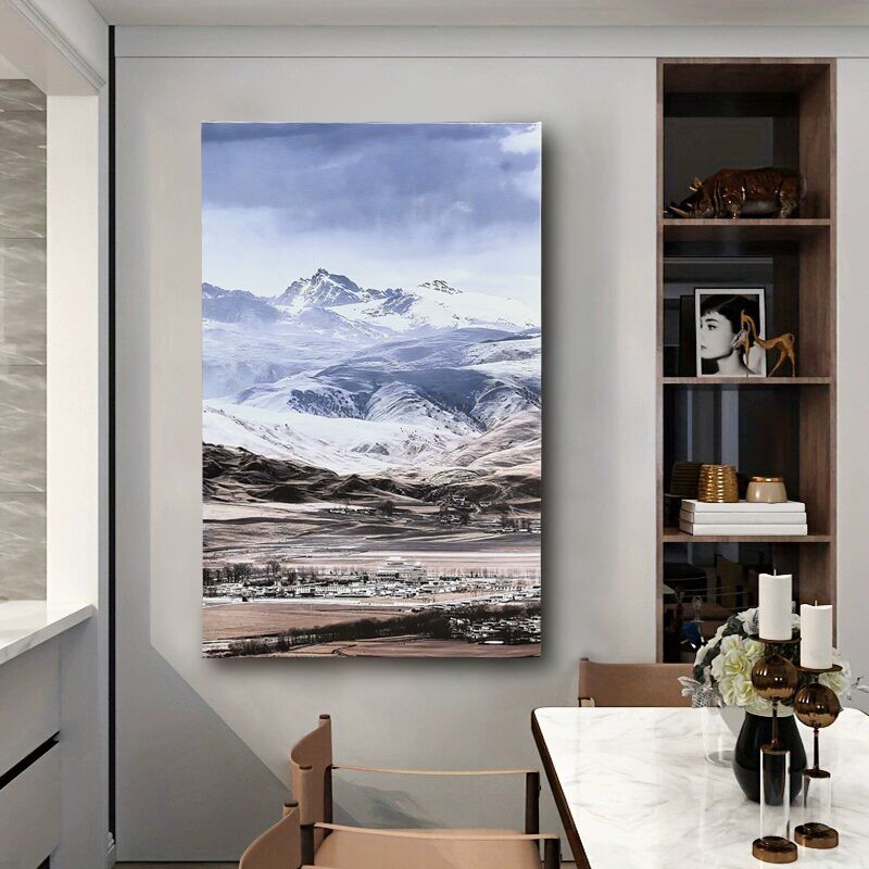 Mountain landscape art Printed Oil Painting Colorful Mountain Abstract Art